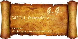 Gáli Gusztáv névjegykártya